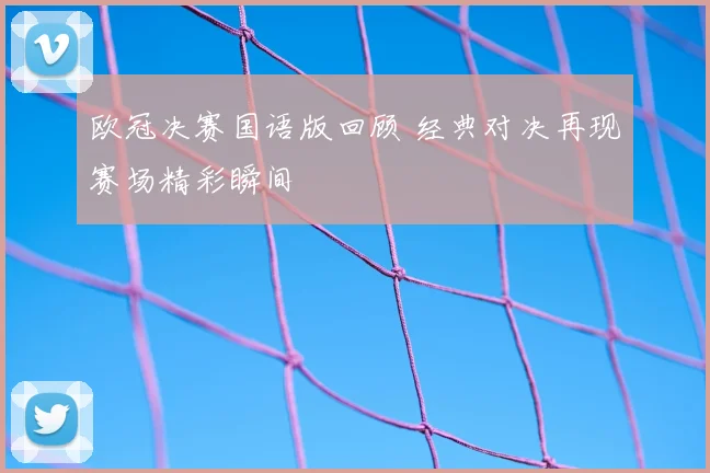 欧冠决赛国语版回顾 经典对决再现赛场精彩瞬间